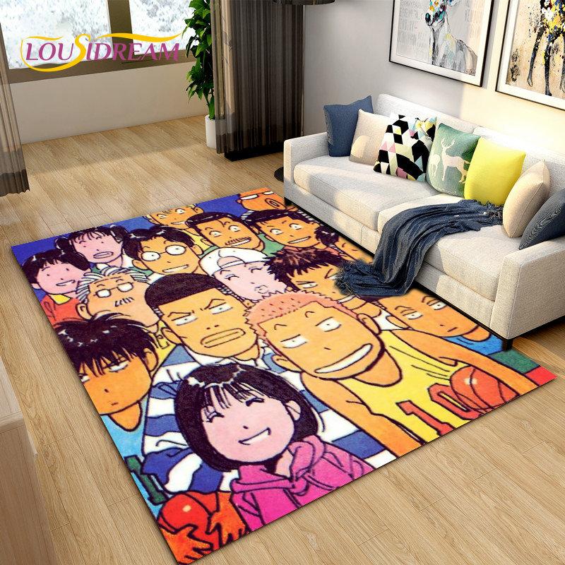 Slam Dunk Japan Anime Cartoon Bereich Teppich, Teppich Teppich für Wohnzimmer Schlafzimmer Sofa Fußmatte Dekoration, Kinder spielen rutschfeste Bodenmatte