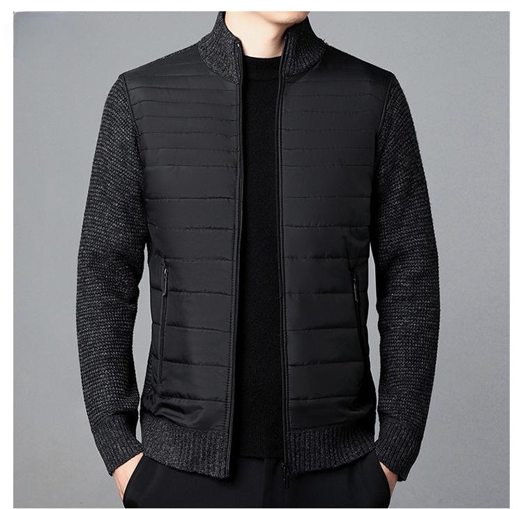 

Мужской бархатный свитер с воротником-стойкой, большой размер, модный повседневный кардиган, куртка XXXXL