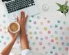 Universal Protective Mat for Computer Equipment Pastel Dots 100x50 cm