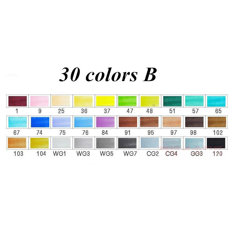 12/24/30 Colors Art Markers Set Dual Headed Artist Sketch Pen for Graffiti Sketch Studen Office Kits