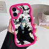 JJK Mahito Phone Case for iPhone 17 16 15 14 13 12 11 Air Pro Max Plus Red Soft TPU Wavy Edge Cover
