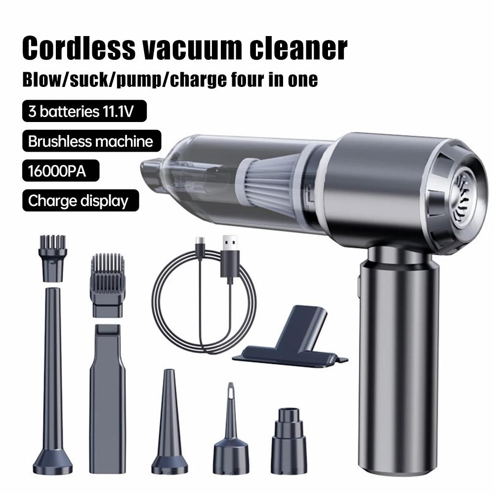 

SUITU ST-6653Plus High Power Car Home Handheld Vacuum Cleaner Wireless Rechargeable Cleaning Tool Silver+Grey
