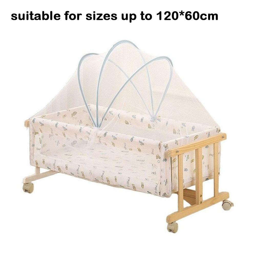 Full-coverage Baby Cot Cover Washable Crib Cover Crib Mosquito Net  for Holidays Travel Summer