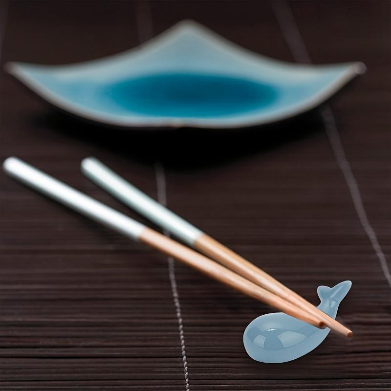 6 stuks Walvisvormige Keramische Eetstokjessteunen, Kleurrijke Pastel Keramische Bestekhouders voor Japans Dineren, Tafeldecoratie voor Thuis