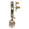 Chanel B12A Gold Plated Rhinestone CC Logos Pearl Earrings Earring goldUsed