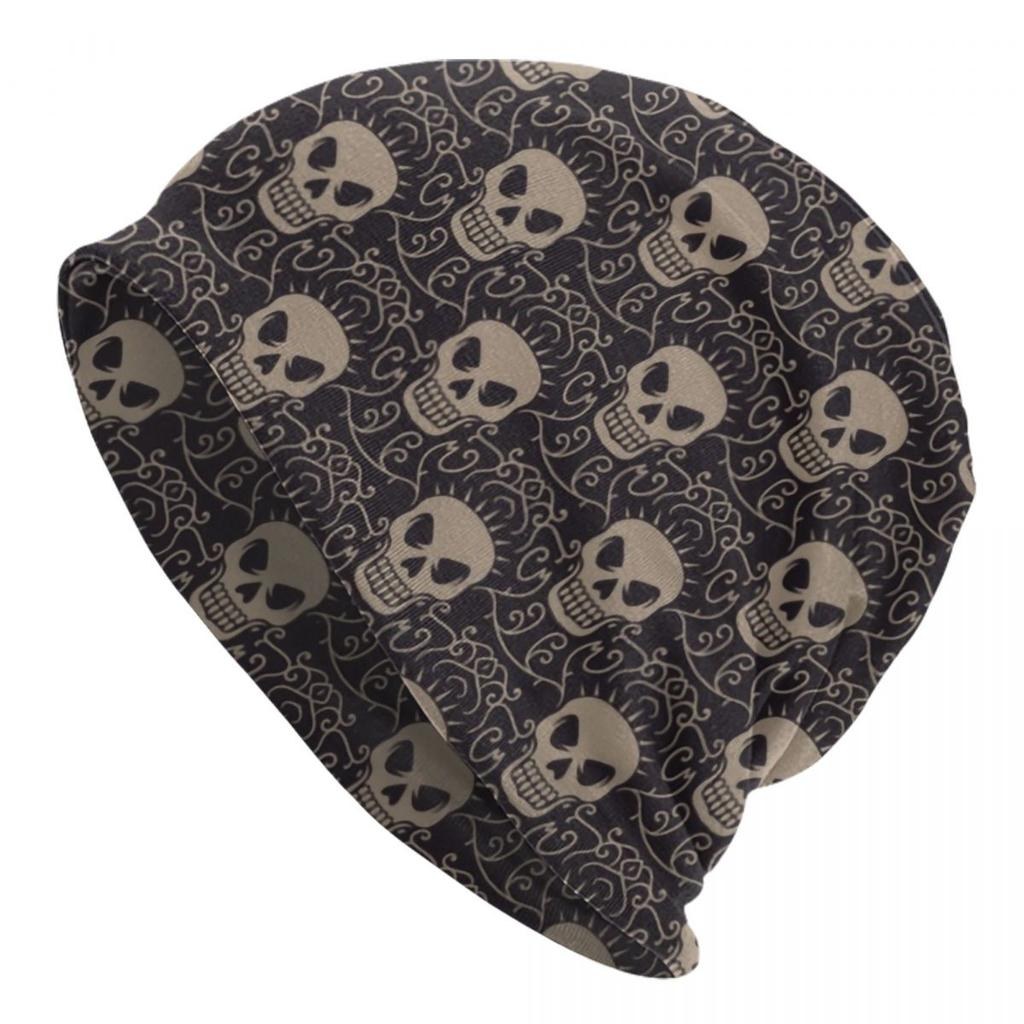 Horror Gothic Skeleton Death Skull Skullies Beanies Caps For Unisex Women Unisex Street Winter Warm Knitted Hat Adult Bonnet Hats