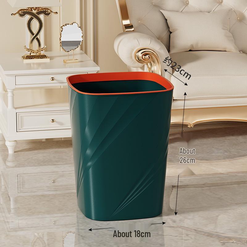 Large Capacity Lidless Trash Can for Home & Office - Suitable for Bathroom, Kitchen, Living Room