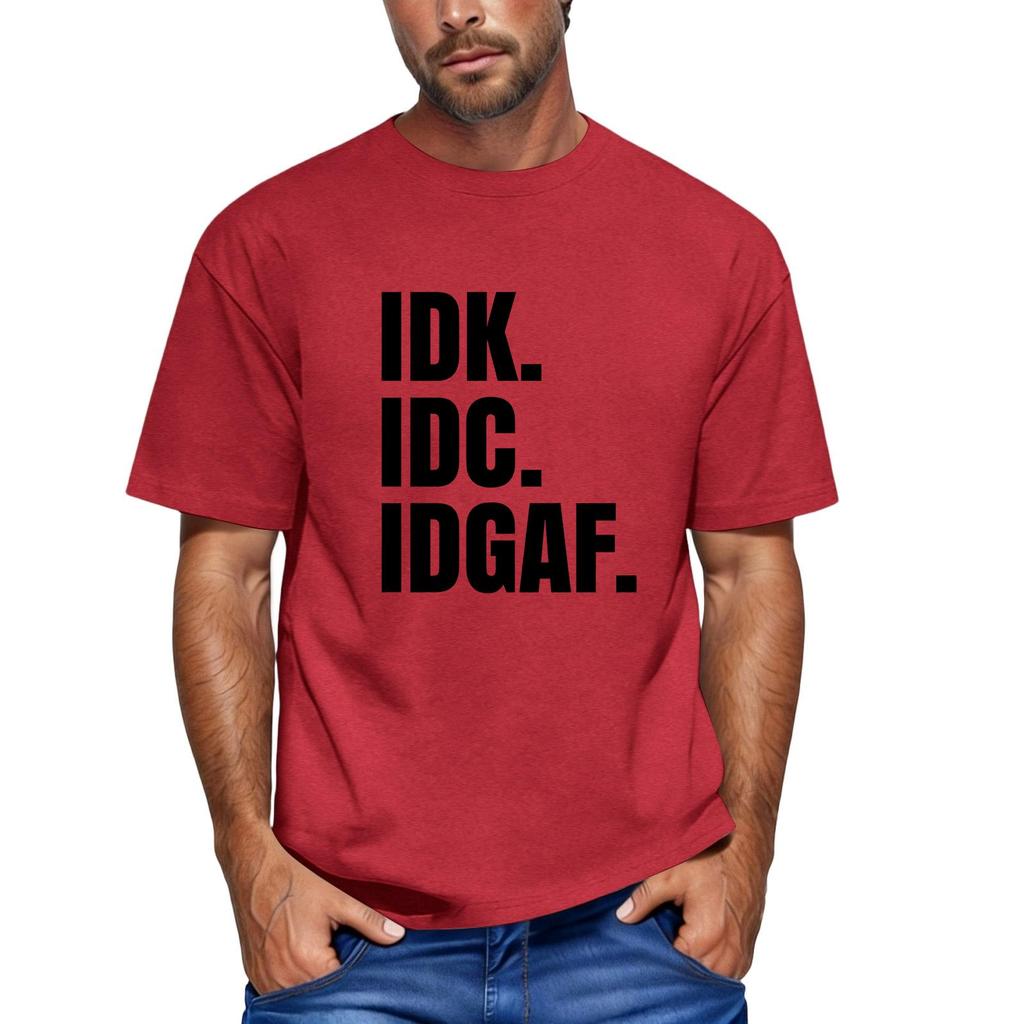 Men's Neck Short Sleeve Funny Graphic Print T-Shirt for Everyday Wear