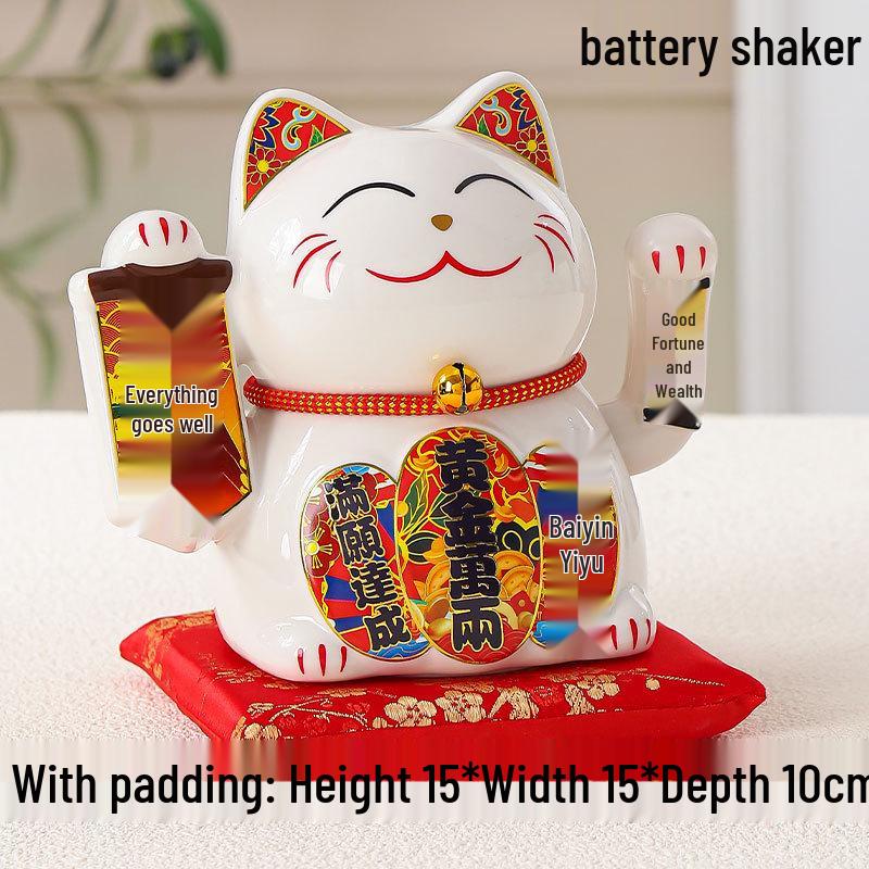 Large Lucky Cat Maneki-neko Ornament Shop Decoration for Home or Cashier Counter Opening Gift
