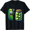 T-shirt Drôle Surprise Cornichon Un Concombre Et Un Pot de Cornichons Tranchés