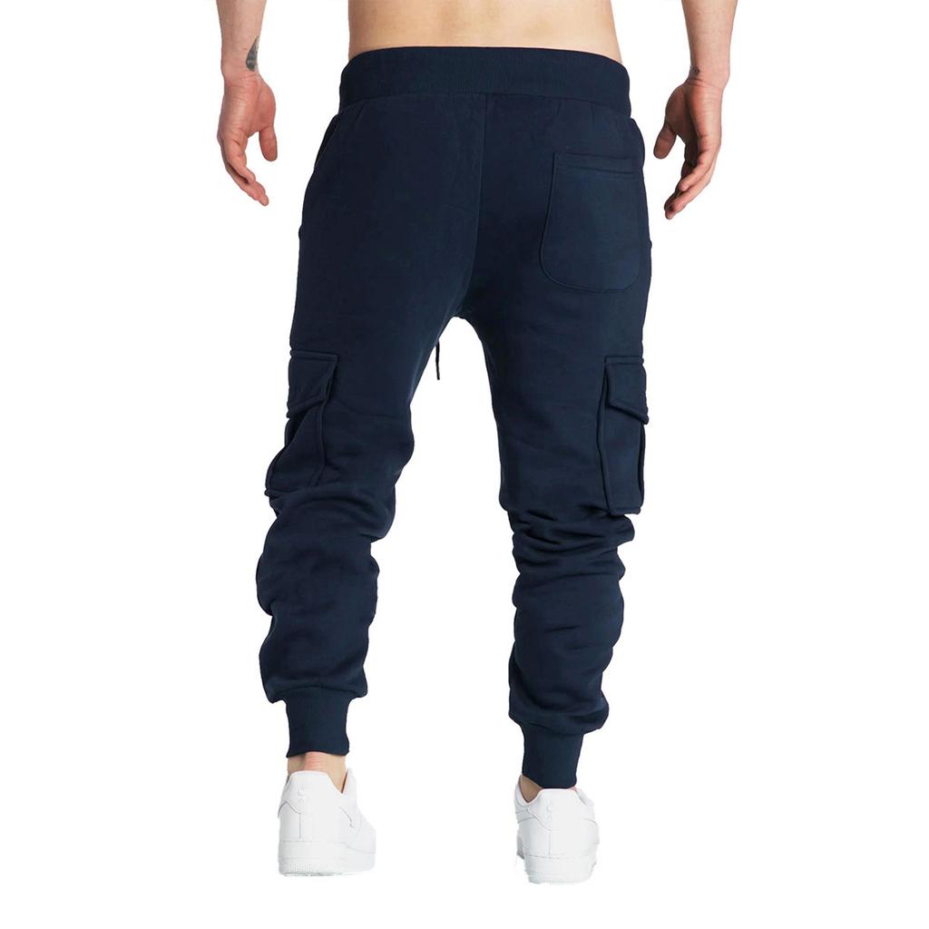 Pantaloni Cargo da Uomo con Tasche Multiple Jogger Casual Atletici per Autunno e Inverno