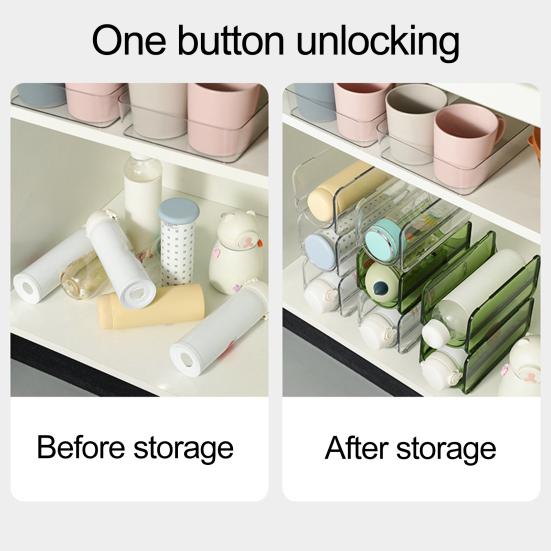 Bottle Storage Holder Free-Standing Stackable Stable Structure Thick Smooth Edge Keep Neat Deep Kitchen Water Bottle Bottle Storage Shelf