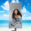 Singer Music Art Showbiz Theme Beach Towel Soft Quick Dry Bath Towel for Gift Travel Gym Spa Camping Sport Microfiber Blanket