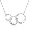Personalized Mother Women Daughter Necklaces Stainless Steel Custom Hollow Round Pendants Engraved 3 Names Anniversary Giveaway GiftTrendy Pendant