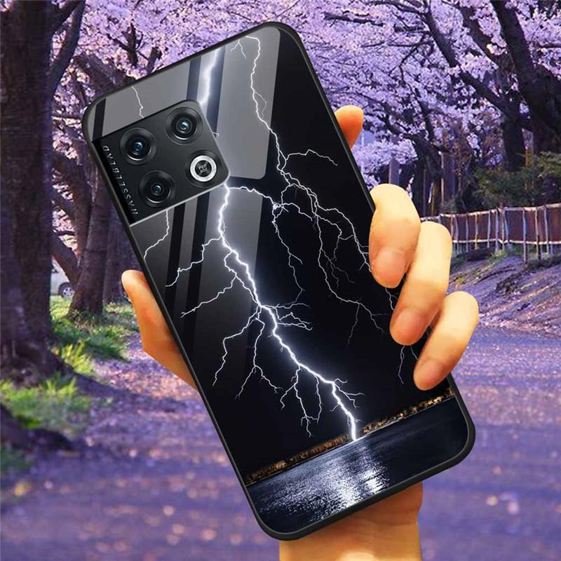 Für OnePlus 10 Pro 5G Hülle 6,7'' Gehärtetes Glas Sternenmarmor Harte Rückseite für One Plus 10Pro Funda Capa Oneplus10pro Coque