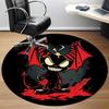 1pc Devil Horns Office Round Area Rug, Under Office Chairs Bedroom Living Room Home Decor, Room Deco, Available in Various Sizes