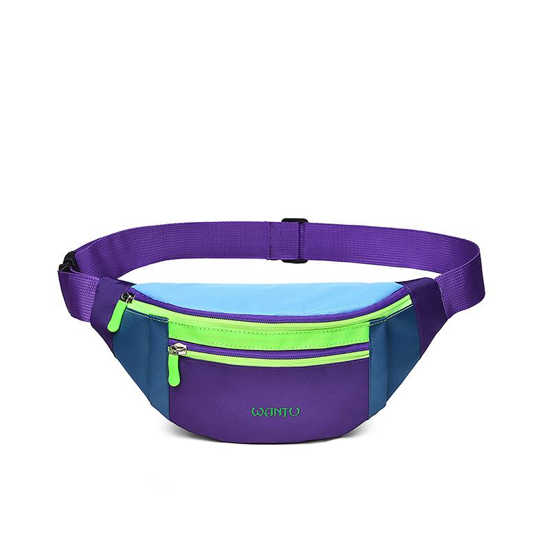 Women's Color Block Crossbody Fanny Pack for Outdoor Sports