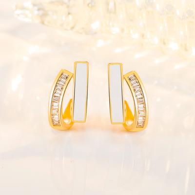 14k pozłacane Aros Mujer Oreja spadek kolczyk dla kobiet piękna biżuteria geometryczna spadek kolczyk Orecchini kobiety kobiety dziewczęta