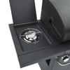 4 Burner Gas Grill in Black Powder Coated Steel