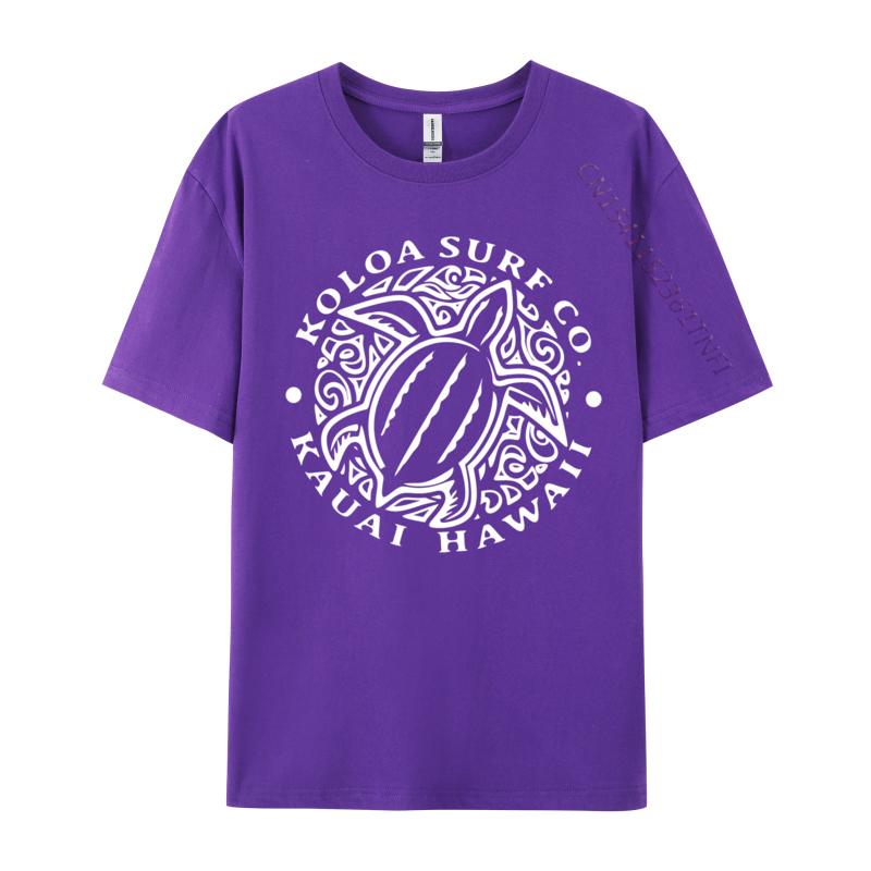 Koloa Surf Hawaiian Honu Turtle Lightweight Camisasimple Style Tops Tees New Arrival Crew Neck Cotton Tshirts Unisex T Shirt