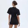 European & American 2026 Spring/Summer Women's Solid Color Casual Dress with Half-High Collar & Metal Decoration