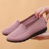 Spring and Summer Cloth Shoes Medium Shoes Flying Woven Mesh Breathable Shoes Flat Bottom Shallow Mouth Casual Shoes