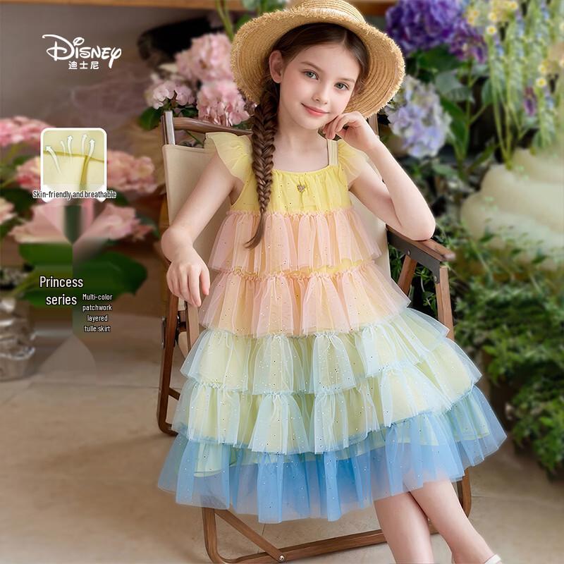 Disney Girls  Gradient Flutter Sleeve Princess Dress 120