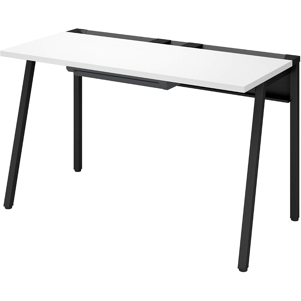 Office Desk Kokujoline Flat Desk Work Desk Black x White Width 120 x Depth 60 cm [3 Packs] DLE-H1...