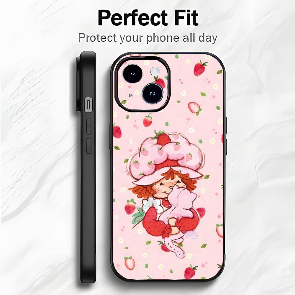 Sweet Cute Cartoon S-Strawberry Shortcake Phone Case Phone Case Soft Packaging Lightweight For iPhone17 16 15 14 13ProMax