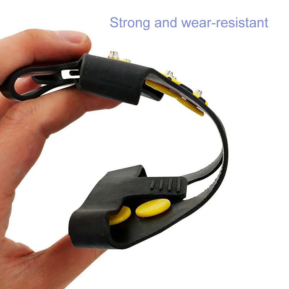 10 Studs Snow Ice Claw Anti-Skid Snow Ice Thermo Plastic Elastomer Climbing Shoes Spikes Grips Cleats Over Shoes Covers Crampons