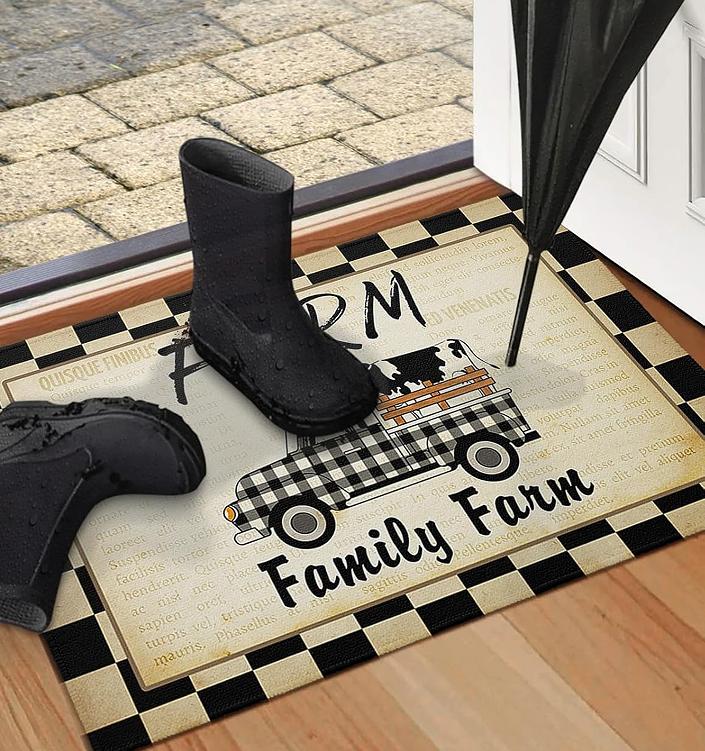 Festival Truck Pattern Doormat Area Carpet Kitchen Living Room Bedroom Laundry Room Carpet Room Bathroom Decorative Floor Mat
