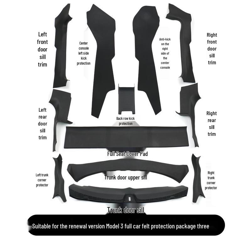 Tesla Model 3 Refresh Insect Net and Protective Cover with Car Mats and Storage Box Accessories