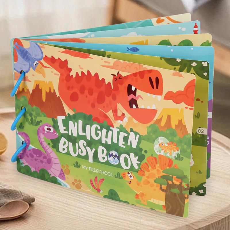Puzzle Quiet Book Baby Tear Tear Book Paste Book All English Early Education Magic Stickers Enlightenment Toys