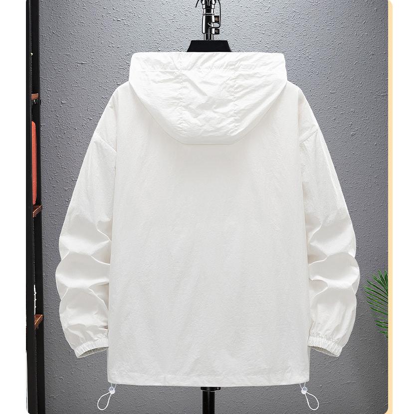 9XL Große Größen Sommer Herrenjacken Sonnenschutz Hautschutz Jacken Ultraleichte Kapuzenjacken Große Größen Herren Windjacke