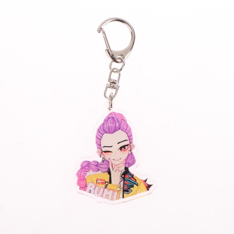 Kpop Demon Hunters Huntrix Saja Boys Keychains For Accessories Jewelry Rumi Zoey Jinu Mira Sold My Soul Keyrings Fans Gifts