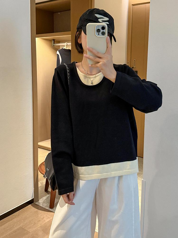 2025 Korean Style Plus Size Knit Sweater: Belly Concealing Autumn Winter Top for Women