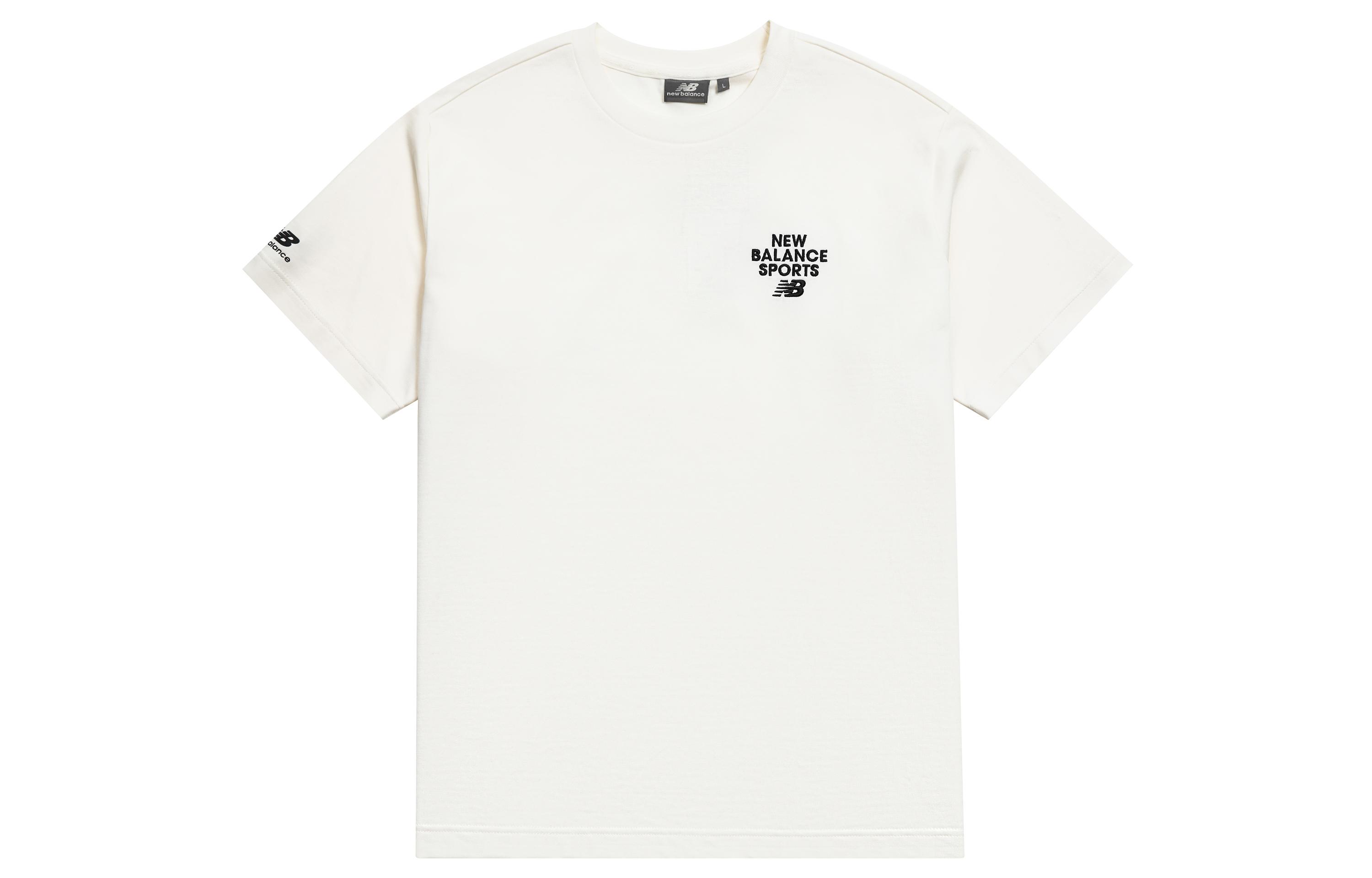 New Balance Drop Shoulder Sleeve T Shirt Unisex White 5ED12093-IV XXL
