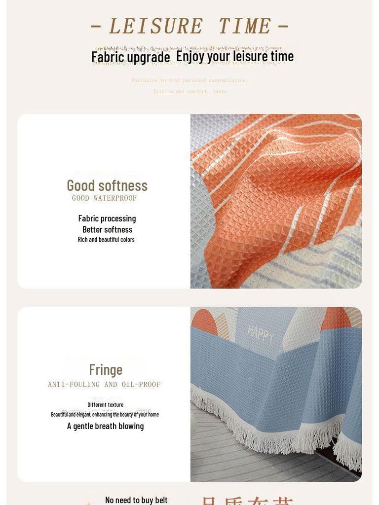Nordic Universal Non-Slip Sofa Blanket Cover – Full Coverage, All-Season, Machine Washable