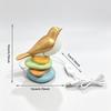 Resin Bird Night Light with 7 Brightness - Dimmable Desk Decor for Bedroom Living Room - Small Ornament