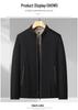 Men’s Light Luxury Double-Layer Business Casual Jacket - Stand-Up Collar, Solid Color, Suitable for Spring and Autumn