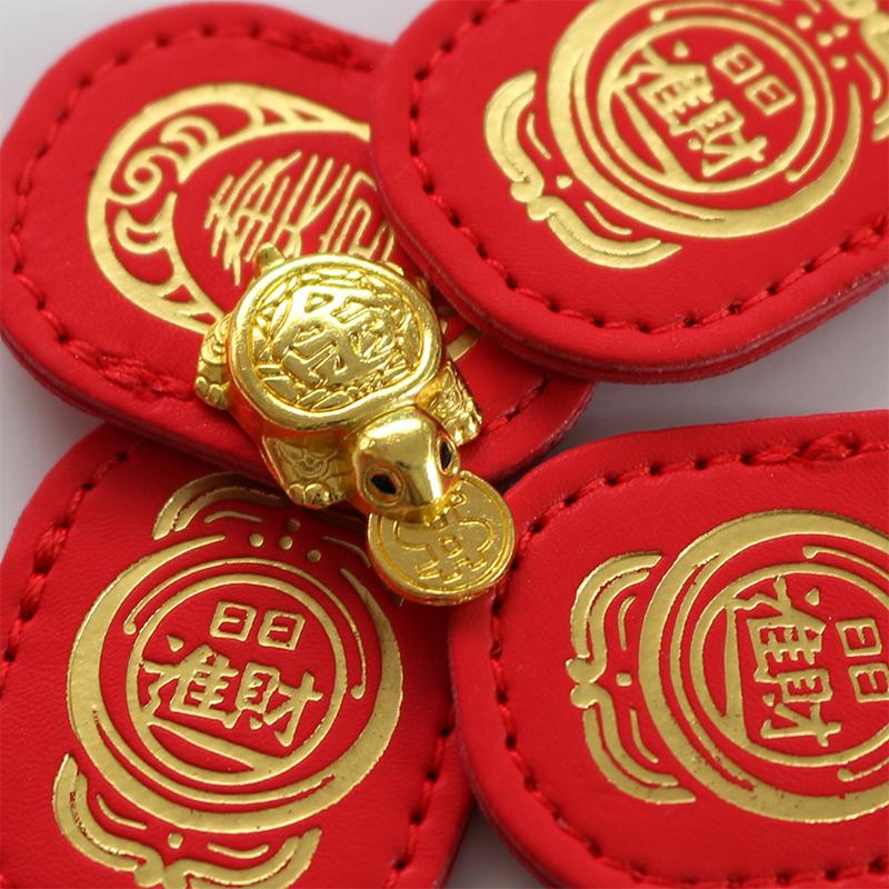 Fengshui Lucky Turtle Wallet Charm Money-Biting Turtleornaments Decor With "Daily Wealth" For Longevity Financial Stability