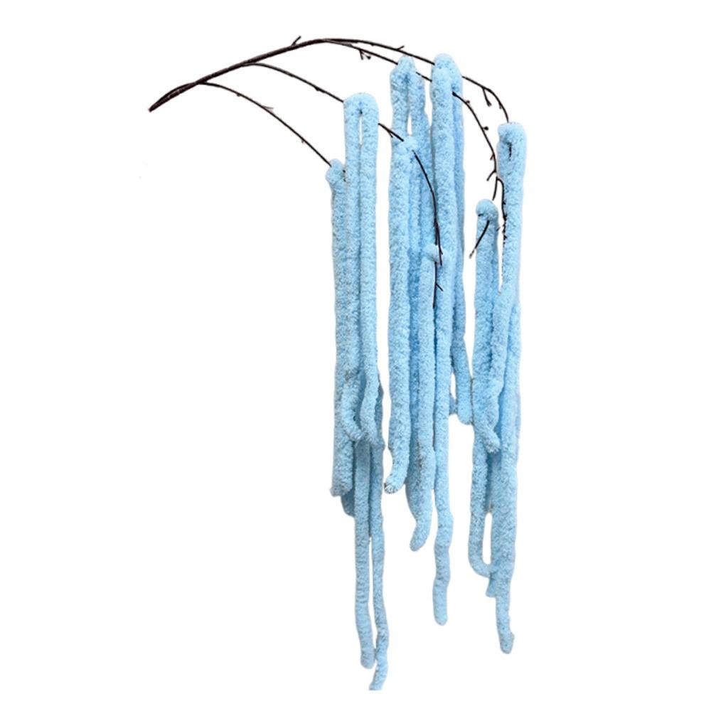 Coarse Wool Simulation Flower Multicolor Rhine Design Hanging Rice Flower Fox Tail Shape Yarn Material Artificial Hanging Plant