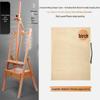 Chevalet de dessin Hantun ergonomique inclinable vers l'avant en bois de hêtre