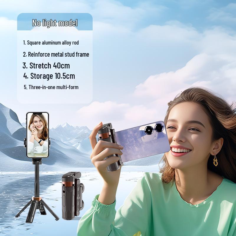 Ultra-Mini 360° Rotating Selfie Stick & Universal Floor Tripod for Mobile Photography
