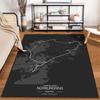 Nürburgring Track Map Rug Design Non-slip Rug Suitable for Living Room and Bedroom Sofas.