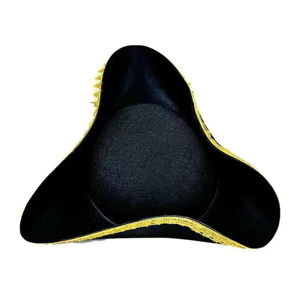 Jack Hat Cosplay Pirate Hat Stage Performance Party Hat Captain Hat Funny Dress Up Adult Tricorn Hat Costume Accessories