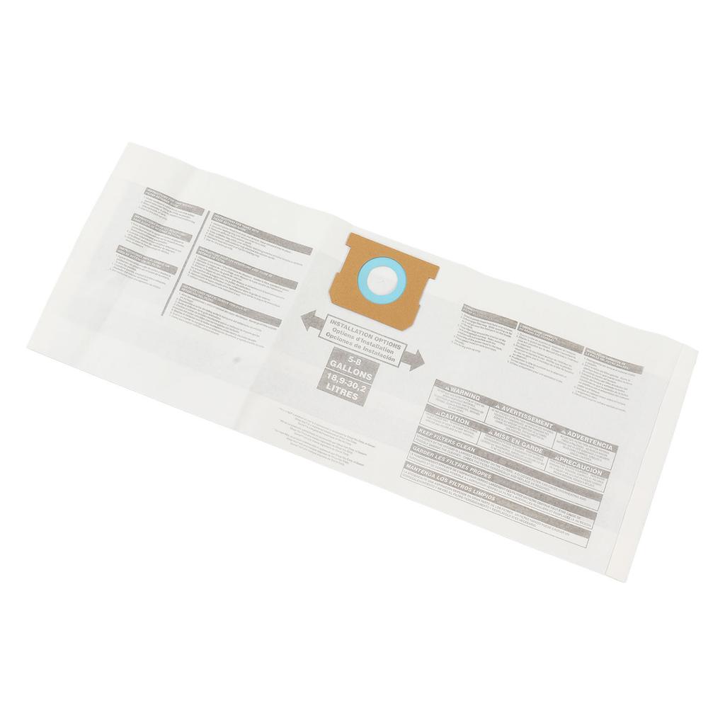 2Pcs Replacement Filter Bags Replacement Wet Dry Vacuum Bags for Shop Vac 9066100 5?8 Gallon Ridgid