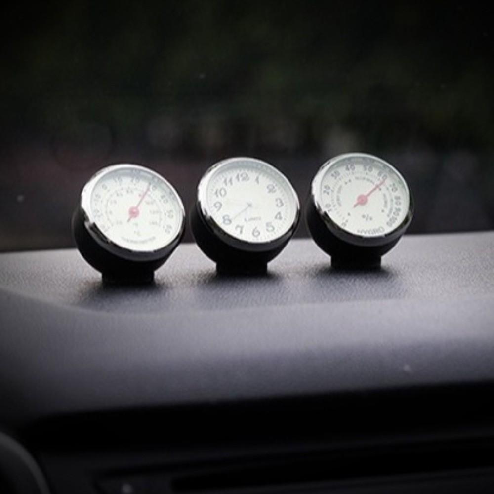 Lyser Upp Bilsmonterad Termometer 40 mm Diameter LED-display Digital Biltermometer Rund Panel Bilhygrometer Bilinteriör