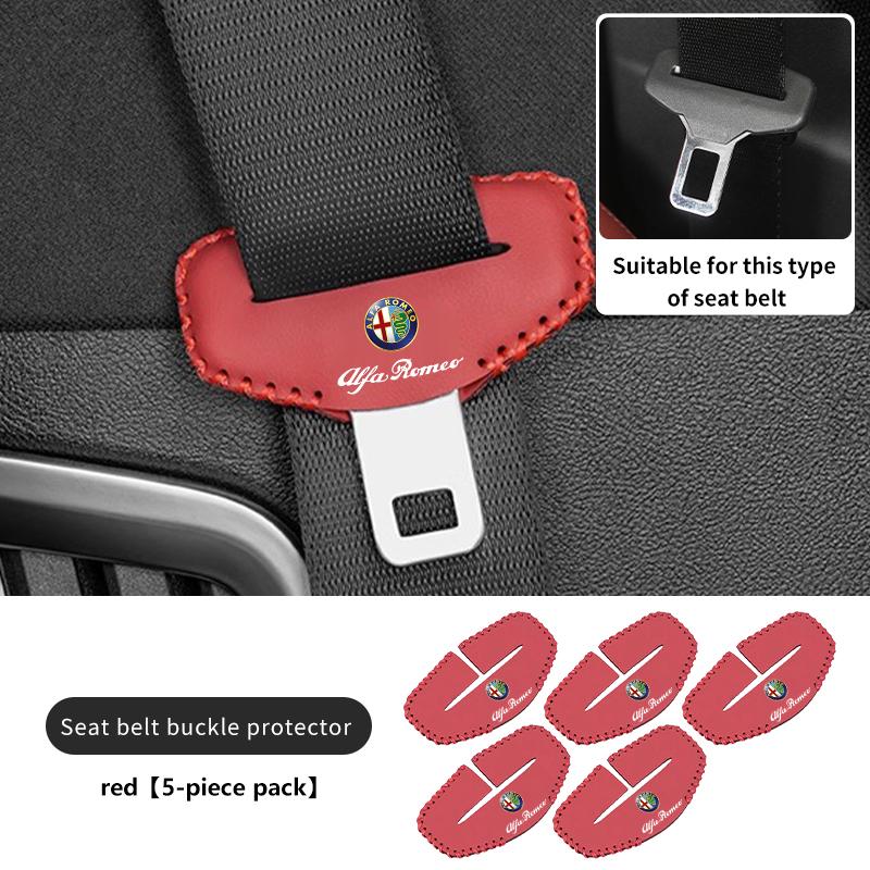 For Alfa Romeo Car Seatbelt Buckle Cover Protector Cover Anti-scratch Cover GT Stelvio F1 Brera Volante Tonale Gloria Disco def789