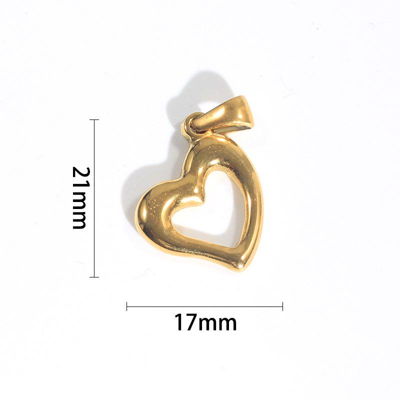 European & American Retro Heart Wings Necklace Pendant, DIY 18K Gold Jewelry